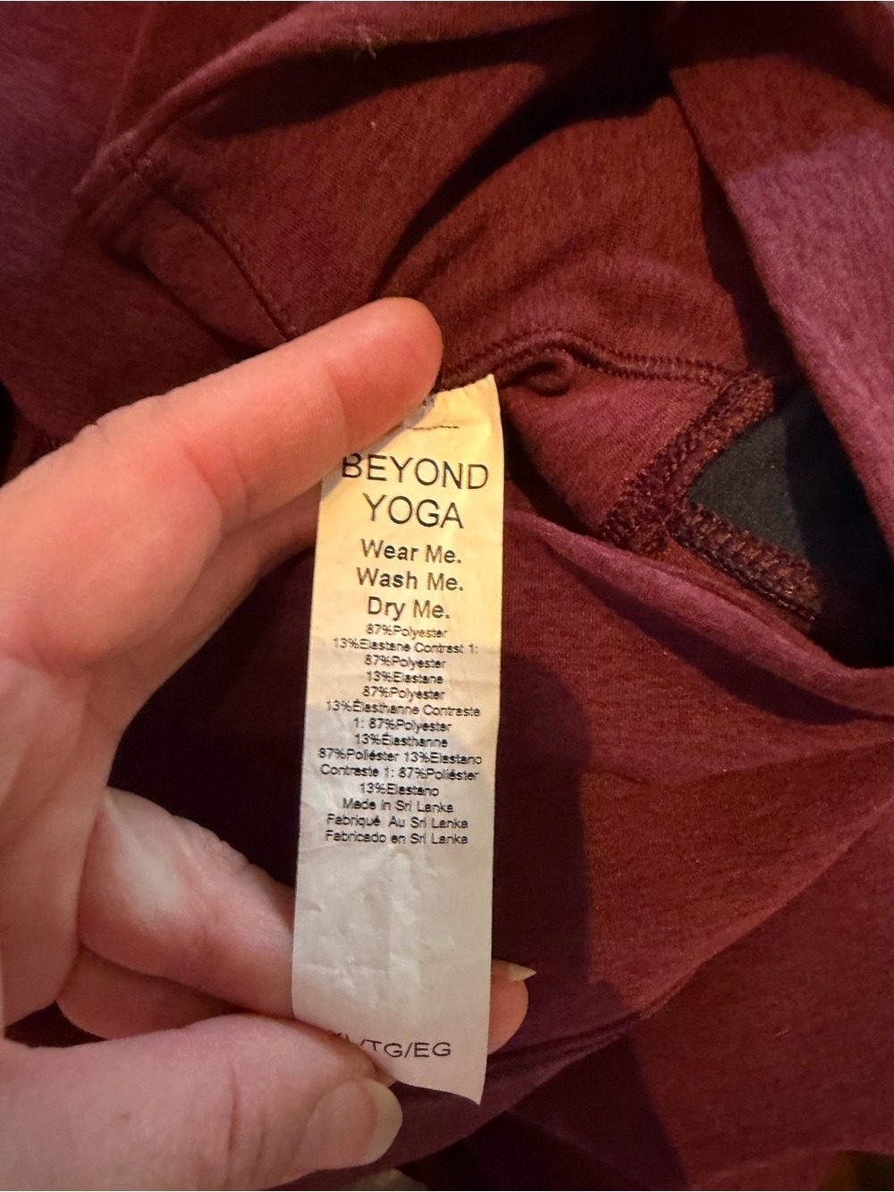 Beyond Yoga Spacedye High Waist Bootcut Pants XL Burgundy Wine - Picture 6 of 7